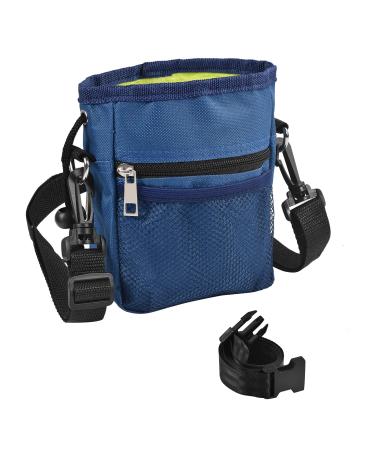 Aocclant treat bag dog training bag with hip belt 3 carrying variants easy to wear for pet toys dry food treats personal effects blue