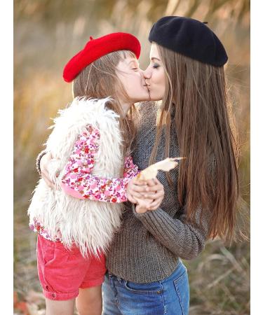 3-Piece Beret Hat Set for Women and Girls - French Style Beanie Caps in Solid Colors for Casual Winter Wear - Buy Online on GoSupps.com