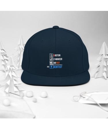 Humorous Orthodontics Snapback Hat | Novelty Dental Expert Cap in Black/Neon Pink Perfect Gift for Endodontists - Buy Online on GoSupps.com