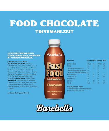 Buy Barebell's Lactose-Free Chocolate Protein Meal Replacement - 36g Protein Sugar-Free 500ml (12 Pack) - International Shipping Available - Buy Online on GoSupps.com
