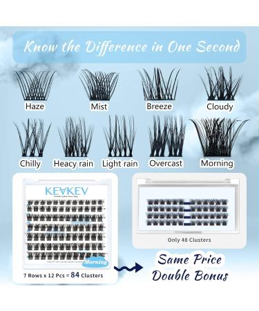 Morning D-Mix Cluster Lashes 84 Pcs | DIY Cluster Eyelash Extensions | Individual Lashes Thin Band & Soft | 8-16mm Length - Buy Online on GoSupps.com