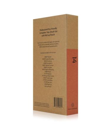 Bdellium Tools Professional Makeup Brush Set - 14pc Pink Bambu Series with Roll-Up Pouch | International Shipping Available - Buy Online on GoSupps.com