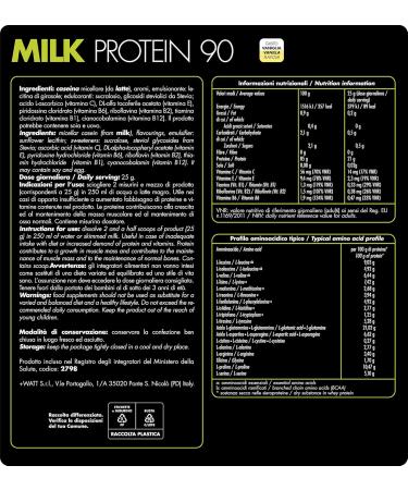 Watt Milk Protein 90 Protein format Doypack 750 g Flavor vanilla - Buy Online on GoSupps.com