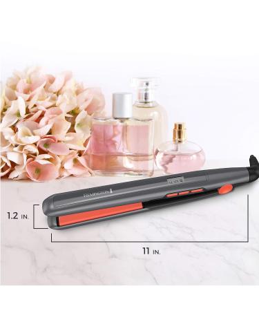 Remington S5500TA Anti-Static Flat Iron | 1 " Floating Ceramic Plates & Digital Controls | Hair Straightener - Grey/Coral | International Shipping Available - Buy Online on GoSupps.com