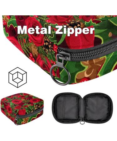 Love Rose Jungle Sanitary Napkin Storage Bag | Portable Period Pocket for Women & Teens | Menstrual Cup & Breastfeeding Pad Holder - Buy Online on GoSupps.com