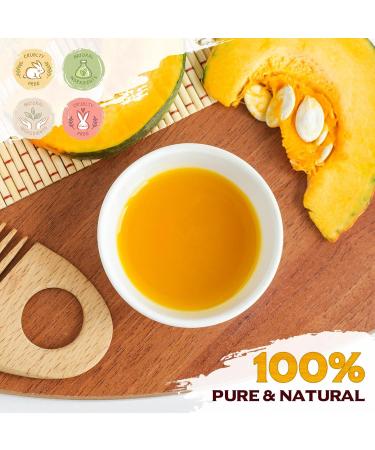 Pumpkin Seed Oil Organic Pumpkin Seed Oil Liquid Drops for Moisturising Effect on Face and Skin | 100% Natural Cold Pressed Unrefined Promotes Hair Growth for Eyelashes - Buy Online on GoSupps.com