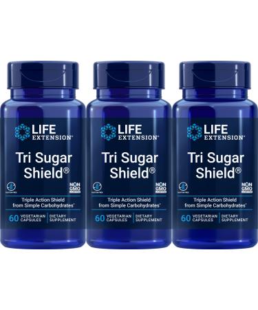 Life Extension Tri Sugar Shield 60 Vegetarian Capsules (Pack of 3)