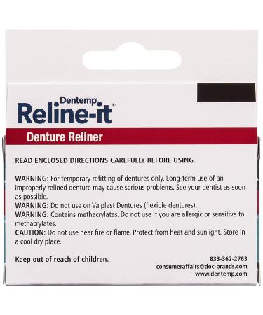 Dentemp Denture Reline Kit - Pack of 3, Advanced Formula for Tightening Upper & Lower Dentures - Buy Online on GoSupps.com