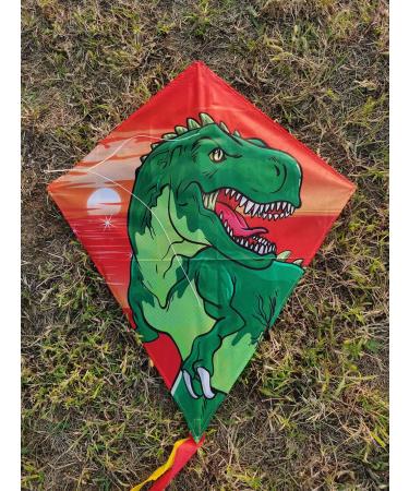 Diamond Kite 2 Pack Dinosaur & Unicorn Eddy Kite Bundle | Beginner Kite Set for Kids | Ideal for Ages 3 & Up | Includes Kite Handle, 60m String, Swivel, & Long Tails | 60x70cm - Buy Online on GoSupps.com