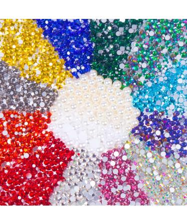 4900PCS Face Gems & Pearls Set with Glue - Makeup Rhinestones Kit for Nail, Hair, Body, Eyes - Rhinestone & Pearl Jewels with Tools - Buy Online on GoSupps.com