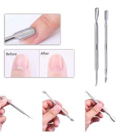 Kare & Kind Stainless Steel Cuticle Nipper and Pushers Set - Trimmer and 2 Pushers for DIY Manicure Pedicure - Home Nail Salon Essentials - Buy Online on GoSupps.com