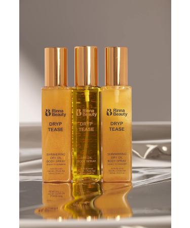 Rinna Beauty Dryp Tease Dry Body Oil Spray - Shimmering | Moisturizes Dry Skin, Smooths Wrinkles | Anti-Aging Vegan Formula - 3.4 Fl Oz - Buy Online on GoSupps.com