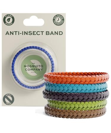 The Mosquito Company Anti Insect Bands 5 Leather Adjustable Bracelets Superior Strength UK Made Formulation 250 Hrs of Natural Protection Deet Free
