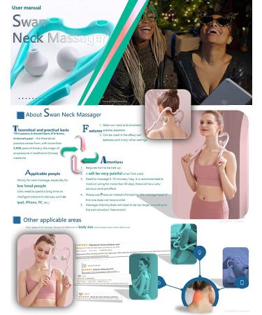 Swan Neck Massager - Handheld Self Muscle Massage for Neck Pain Relief - Lightweight & Portable - Muscle Relaxation Point - Popular Choice - Buy Online on GoSupps.com