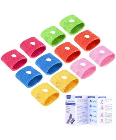 Anti Travel Sickness Bands Wristbands 6 Pairs Motion Sickness Bands for Kids & Adults Natural Acupressure Nausea Relief Wristbands for Car Sea Flying Trip and Pregnancy Morning Sickness 6 Pairs Colourful