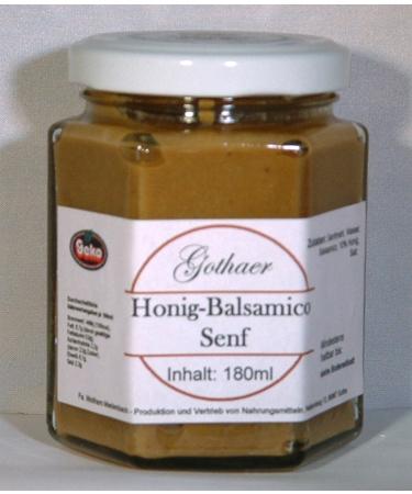Geko Original Gothaer-Senf in a 180ml hexagonal glass Original packaging in various flavors (honey balsamic)