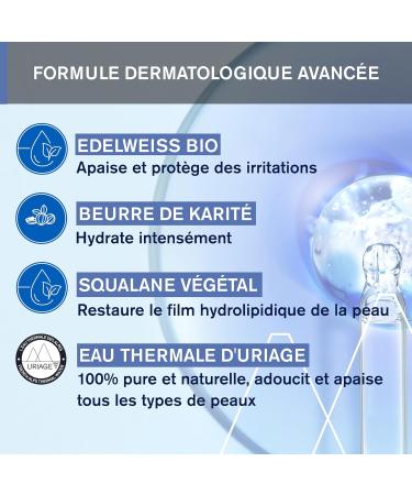 Uriage B b Cr me Hydratante Visage - Edelweiss Bio et Beurre de Karit - Hydrate et Prot ge contre la S cheresse - Absorption Rapide et non Collante - 97% d Ingr dients d Origine Naturelle - 40ml - Buy Online on GoSupps.com