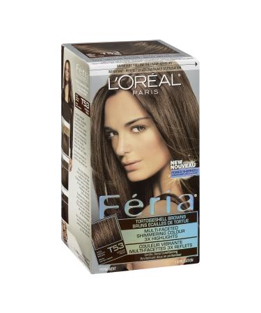 L'Oreal Paris Feria Multi-Faceted Shimmering Permanent Hair Color  T53 Moonlit Tortoise (Cool Medium Brown)  Pack of 1  Hair Dye 1 Count (Pack of 1) BLACKS & BROWNS T53 Moonlit Tortoise (Cool Medium Brown) - Buy Online on GoSupps.com