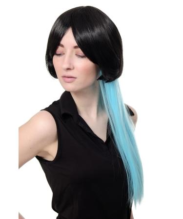Buy WIG ME UP Sexy Girly Cosplay Wig - Black Bob & Long Light Blue Cyan Braid Ponytail SA074-2HTF2513 | International Shipping Available - Buy Online on GoSupps.com