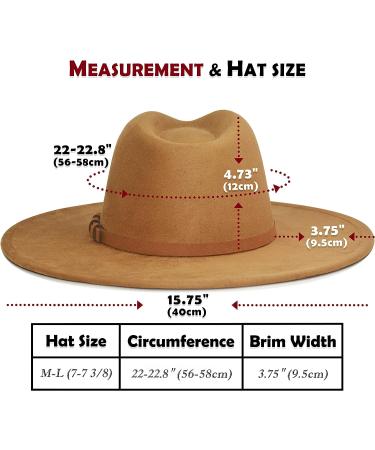 FLUFFY SENSE Big Wide Brim Fedora Hat for Women - Nashville Western Outfits - Buy Online on GoSupps.com