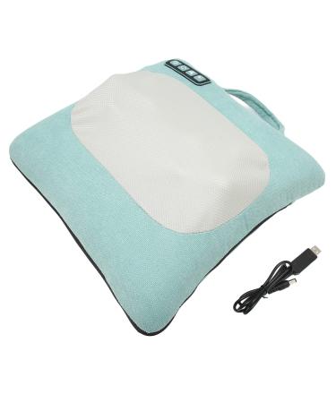 Massage cushions neck and waist massage cushions 3 modes hot compression vibration electrical neck and shoulder massage pillows to relieve back pain (green)