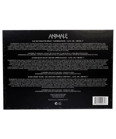 Animale By Animale Parfums For Men. Set-edt Spray 3.3 oz & Aftershave Balm 3.4 oz & Body Wash 3.4 oz - Buy Online on GoSupps.com