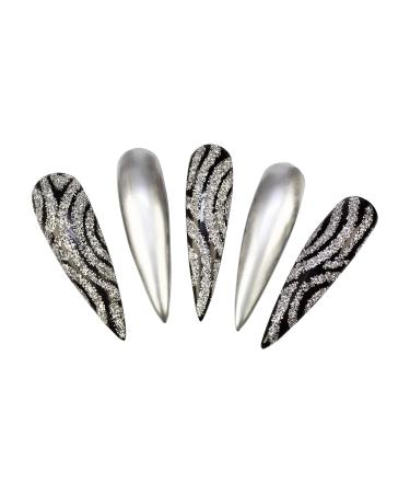 Nailart Mirror Chrome Pigment Powder - Silver | Buy Online | International Shipping Available - Buy Online on GoSupps.com