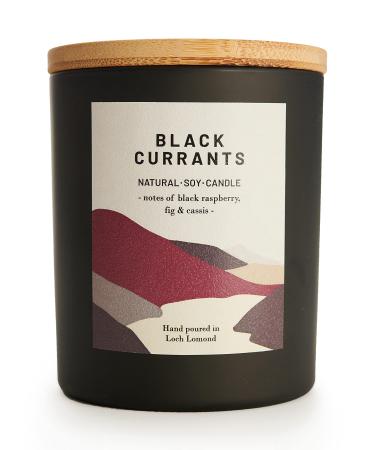 Black Currants - Organic & Vegan Luxury Scented Candles. Hand Poured in Loch Lomond Scotland (+7 Scent Options)