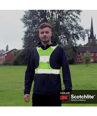Salzmann 3M Reflective Running Vest | Breathable Mesh Sports Gear - 3M Scotchlite M Yellow - Buy Online on GoSupps.com