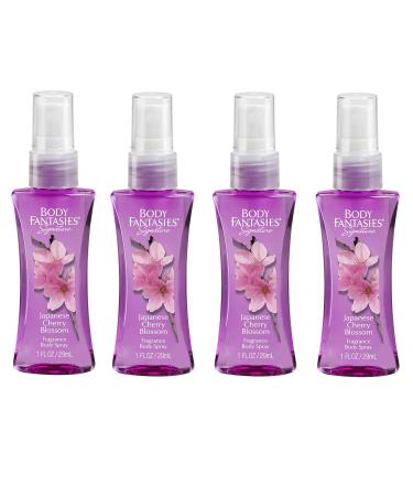 Body Fantasies 1 oz Each Travel size Japanese Cherry Blossom Fragrance Body Mist (Pack of 4) - Buy Online on GoSupps.com