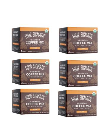 Four Sigmatic SIGMATIC FSF Oven Pack of 6 Lion's Mane and Chaga Mushroom Coffee Bags 10 sachets