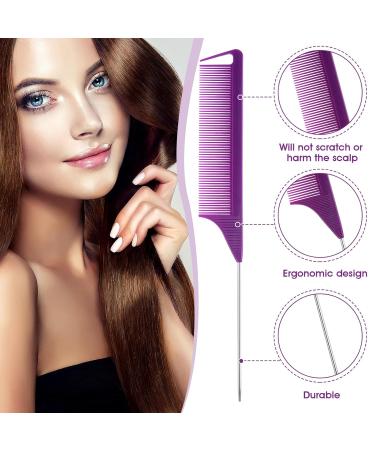 56 Pieces Sponge Curlers - No Heat Foam Hair Rollers for All Hair Lengths - Soft 15mm Curlers with Pintail Comb - Purple - Buy Online on GoSupps.com