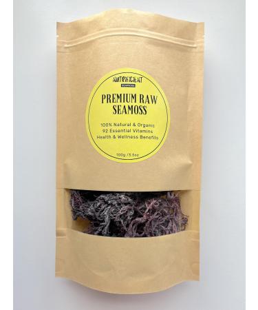 Premium Purple Sea Moss (Raw and Dried) | 100g (3.5oz) per Pack | 100% Organic | Natural Superfood for Health and Wellness