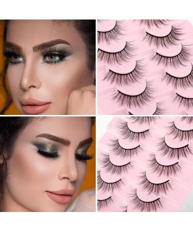 Buy Wispy Fairy Cat Eye False Eyelashes | Fluffy Faux Mink Waterproof & Reusable (8 Pairs - Buy Online on GoSupps.com