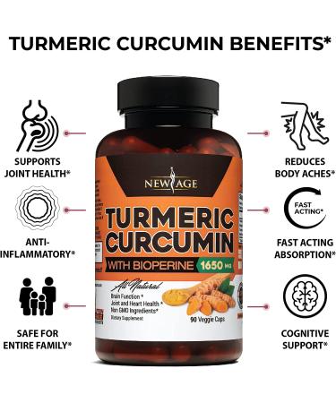 Turmeric Curcumin with Bioperine Capsules - 2 Pack - Joint Health and Inflammatory Support - 95% Standardized Curcuminoids - Non-GMO, Gluten Free - Buy Online on GoSupps.com