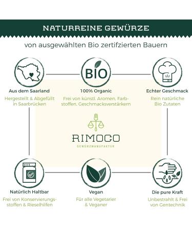 Rimoco N 910 Bio Turmeric - Spicy & Earthy Herb for Indian Cuisine | Organic DE- KO-007 | 70g Eco-Friendly Zip Bag - Buy Online on GoSupps.com