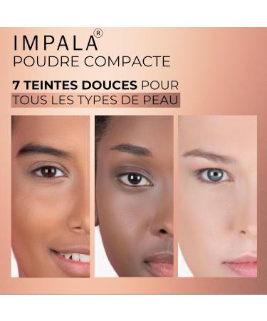 Impala Compact Powder | Color No.2 | Full Coverage with Natural Effect | Long-Lasting Compact Powder | Sets Your Foundation | Matte Effect - Buy Online on GoSupps.com