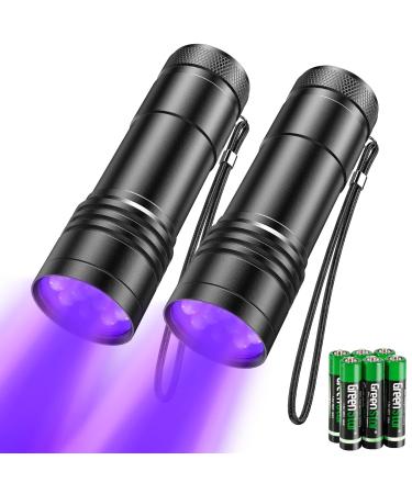 Kizplays UV Torch LED Flashlight UV lamp 395nm Lights pet Urine Detector for Dried Stains from Your Dogs Cats and Rodents on Carpets Curtains 2 Packs 6 x AAA Batteries Included - Buy Online on GoSupps.com