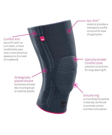 Medi Genumedi Knit Knee Support Compression Sleeve IV Silver for Men & Women - Best Pain Relief & Support - Buy Online on GoSupps.com