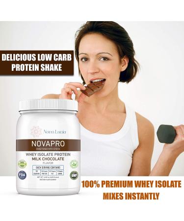 Chocolate Whey Isolate Protein Powder - Low Calorie Meal Replacement Supplement for Lean Muscles - Non-GMO & Gluten Free - 14.82 oz - Buy Online on GoSupps.com