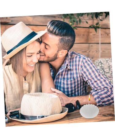 Buy Shell Shape Candle - Cute Hand Poured Scented Wax Candle for Home Decor | Bubble Candle & White Ornaments - Buy Online on GoSupps.com