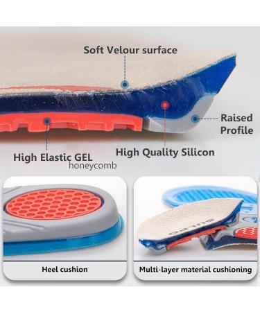 Sulpo Insoles for Plantar Fasciitis & Heel Spur - Silicone Shoe Inserts for Men & Women | Comfort for Sports Office Hiking - Size 44-45 EU / 9-11 UK - Buy Online on GoSupps.com