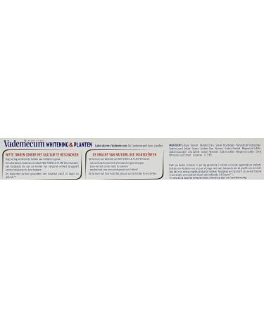 HENKEL Vademecum Tooth Whitening & Plants 75 ml - Enhance Your Smile | International Shipping Available - Buy Online on GoSupps.com