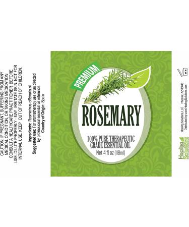 Buy Healing Solutions Rosemary Essential Oil 120ml - Premium Quality Aromatherapy Oil for Wellness & Healing - Free International Shipping - Buy Online on GoSupps.com