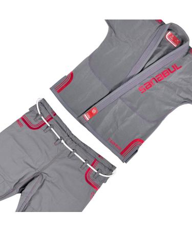 Sanabul Core Competition BJJ Gi IBJJF Approved - Grey/Red A2 (Special Sizing Guide) - Buy Online on GoSupps.com