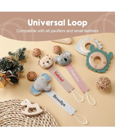 Personalized Dummy Clip for Baby | Custom Name Soother Pacifier Holder Set | BPA-Free | Unisex Newborn Gift | Bear Design - Buy Online on GoSupps.com