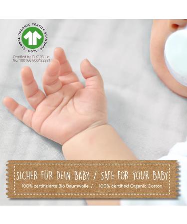 Mimadu Bio Musselin Cloth Baby 25x25 | 100% GOTS Organic Cotton | Super Soft & Absorbent Baby Mull Towels | Eco-Friendly Muslin Towels for Spitting (Ocean) - Buy Online on GoSupps.com