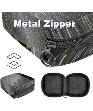Gray Starry Sky Night Ladies Tie Storage Bag | Portable Menstrual Cup Pocket with Zipper for Teens & Women - Buy Online on GoSupps.com
