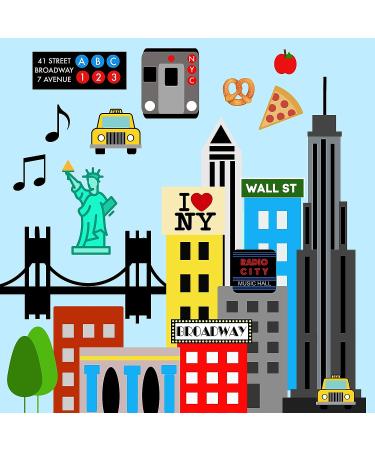 The Learning Lovey City Baby Crinkle & Teething Tag Square Tummy Time Stroller Toy 8x8 inch (New York City) - Buy Online on GoSupps.com