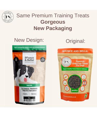 Bounce and Bella Grain Free Training Treats made with Freshly Prepared Ingredients (1 Poultry & 1 Fish 2 Pack 1000g) - Buy Online on GoSupps.com